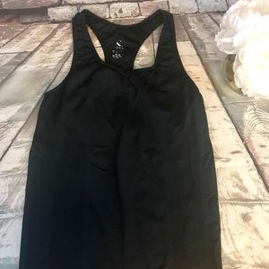 Black Climawear Workout Tank Top W/Bra Racerback